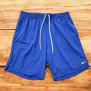 Reebok Athletic Shorts Mens Medium Vector Blue Speedwick 9" Active Gym Elastic